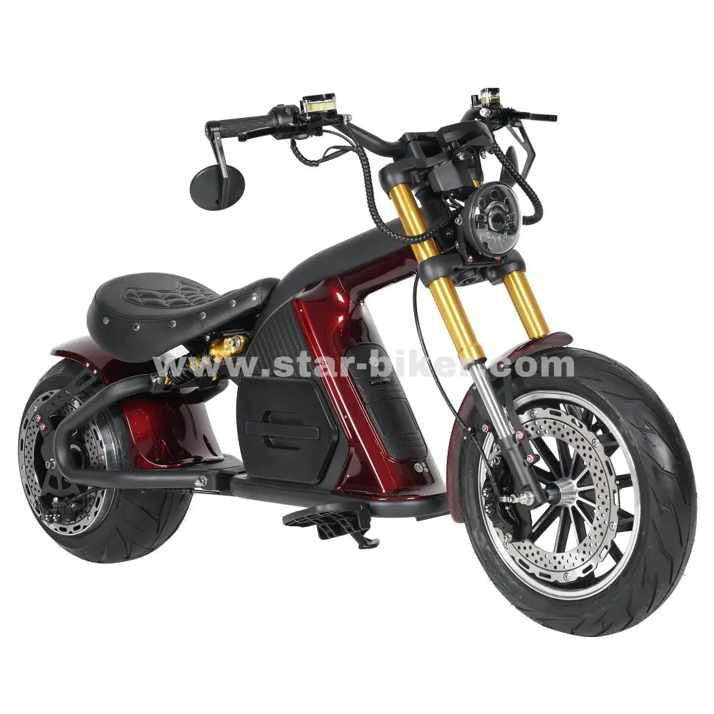 Star-Biker Bobber Custom [85 Km/H] 85 Km/H / 35 Ah Weinrot
